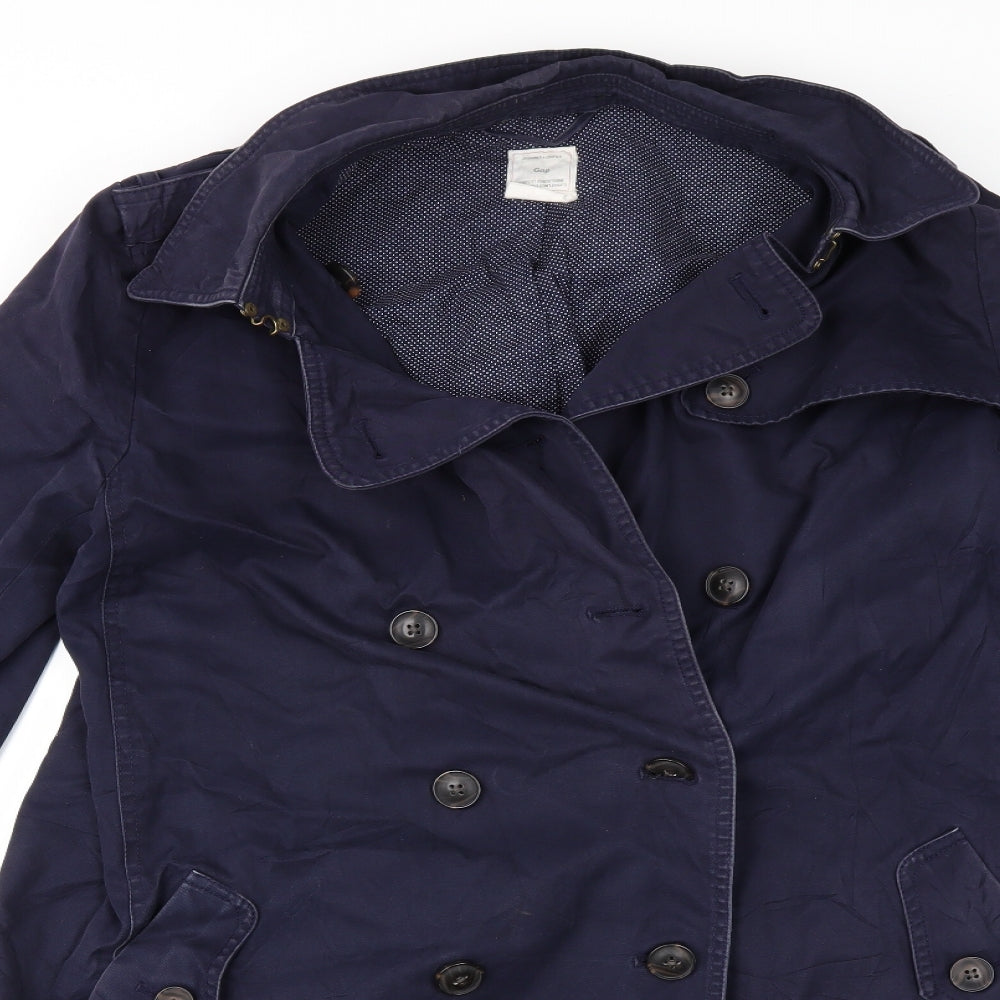 Gap Womens Blue   Trench Coat Coat Size XL
