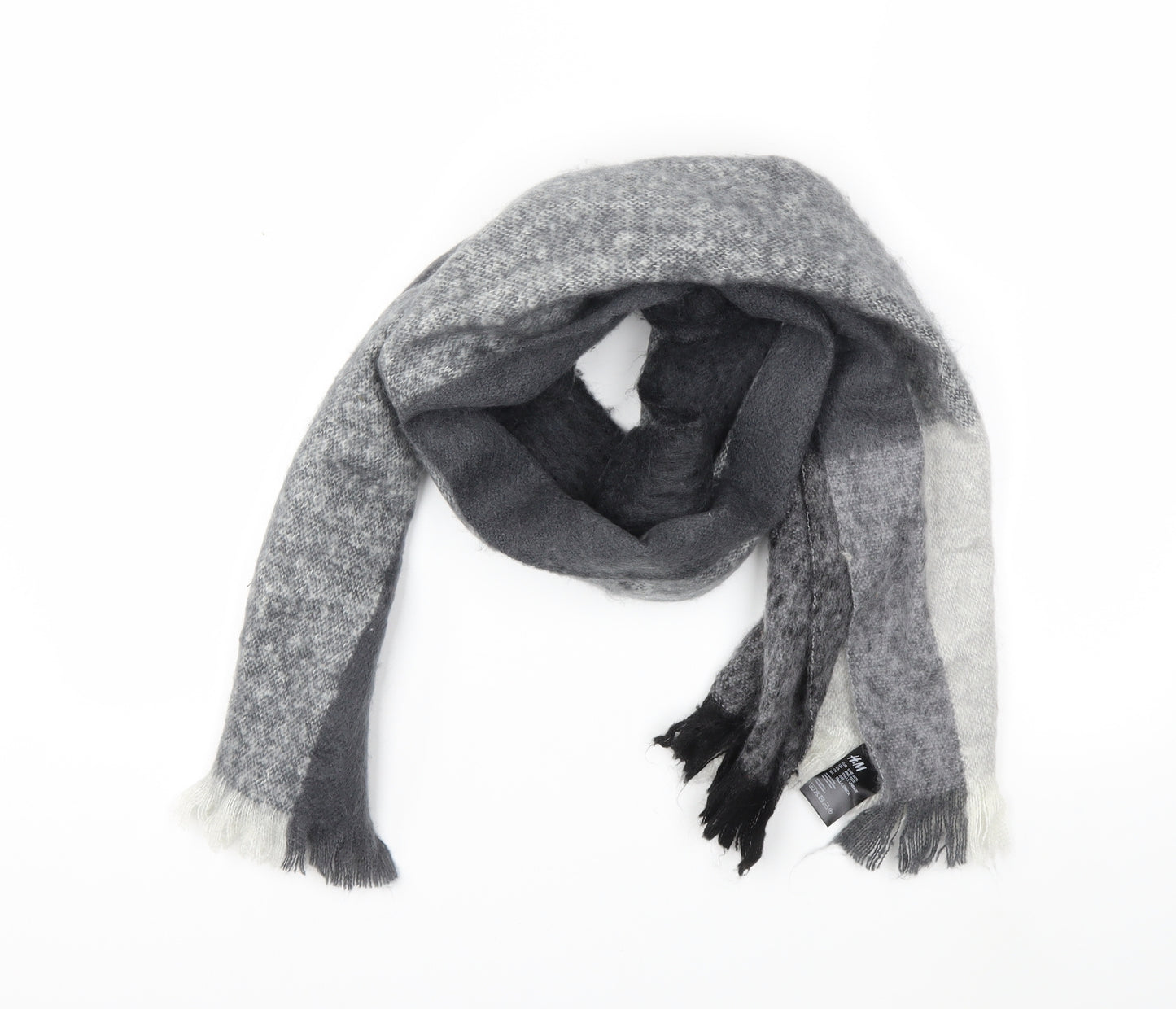 H&M Womens Grey Check   Scarf