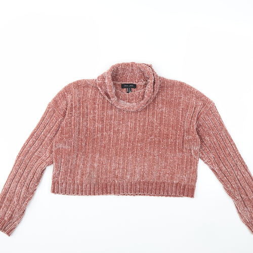New Look Womens Pink  Knit Pullover Jumper Size S