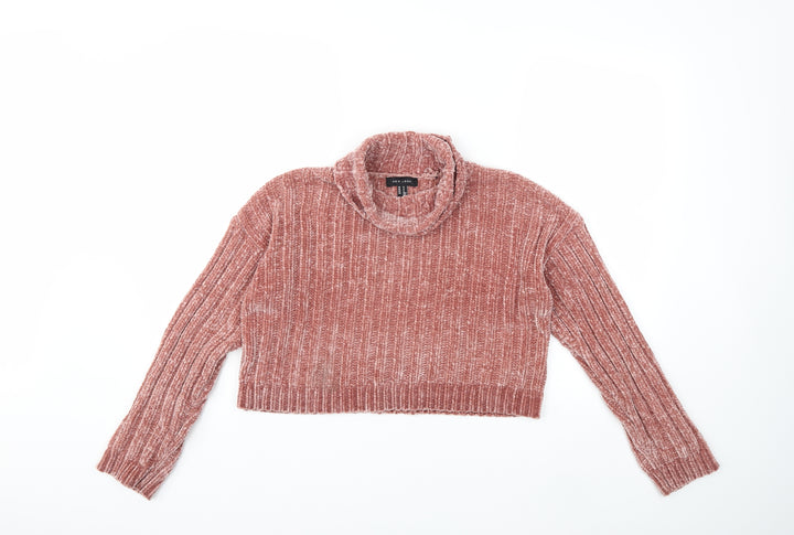 New Look Womens Pink Knit Pullover Jumper Size S