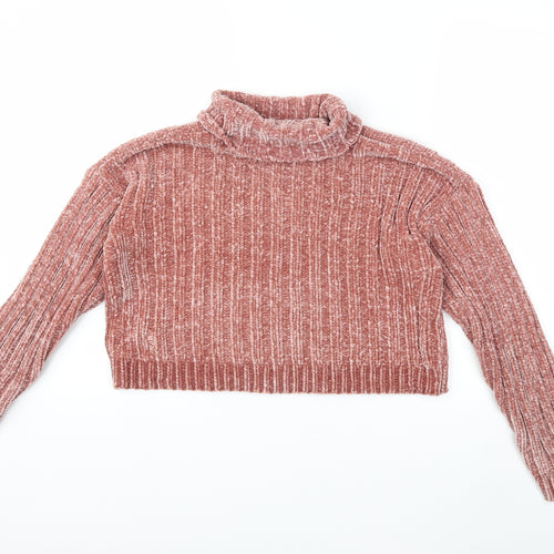 New Look Womens Pink  Knit Pullover Jumper Size S