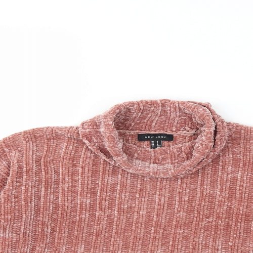New Look Womens Pink  Knit Pullover Jumper Size S
