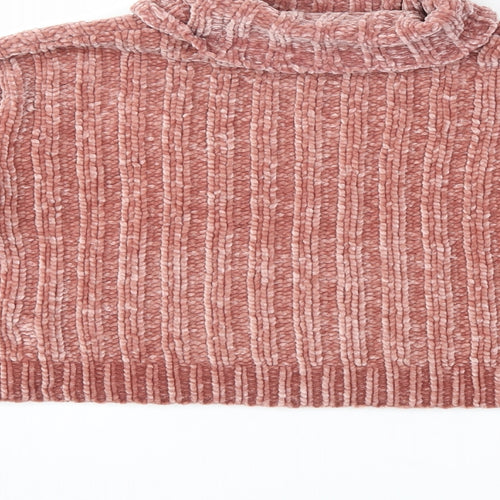 New Look Womens Pink  Knit Pullover Jumper Size S