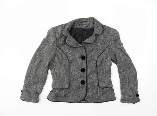 Front view of Alex & Co women’s grey jacket, size UK 10