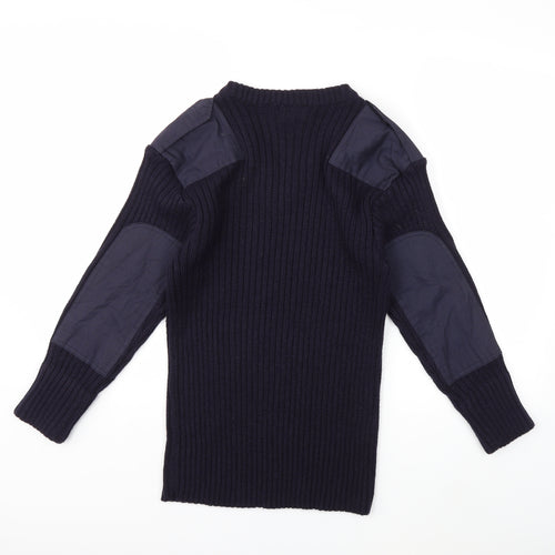 Blue Castle Womens Blue  Knit Pullover Jumper Size S
