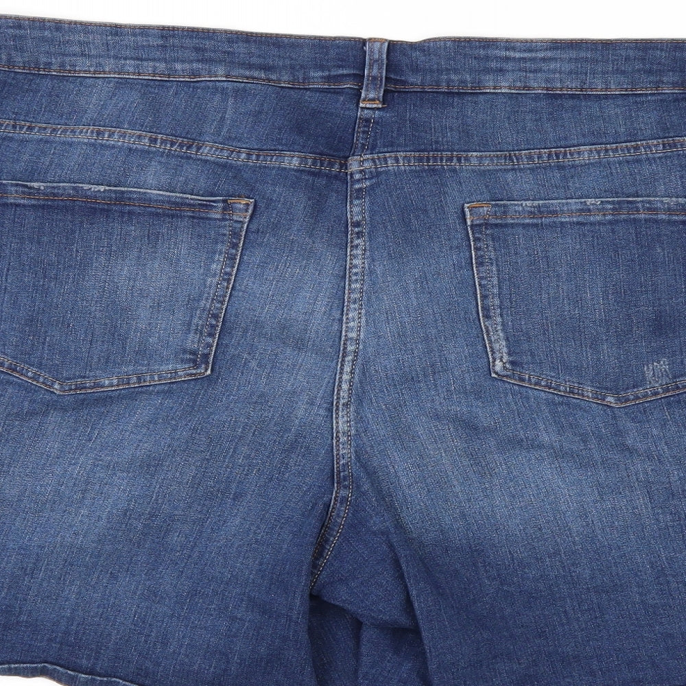 NEXT Womens Blue  Denim Cut-Off Shorts Size 26