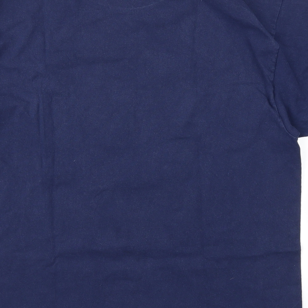 Hanes Mens Blue    T-Shirt Size L