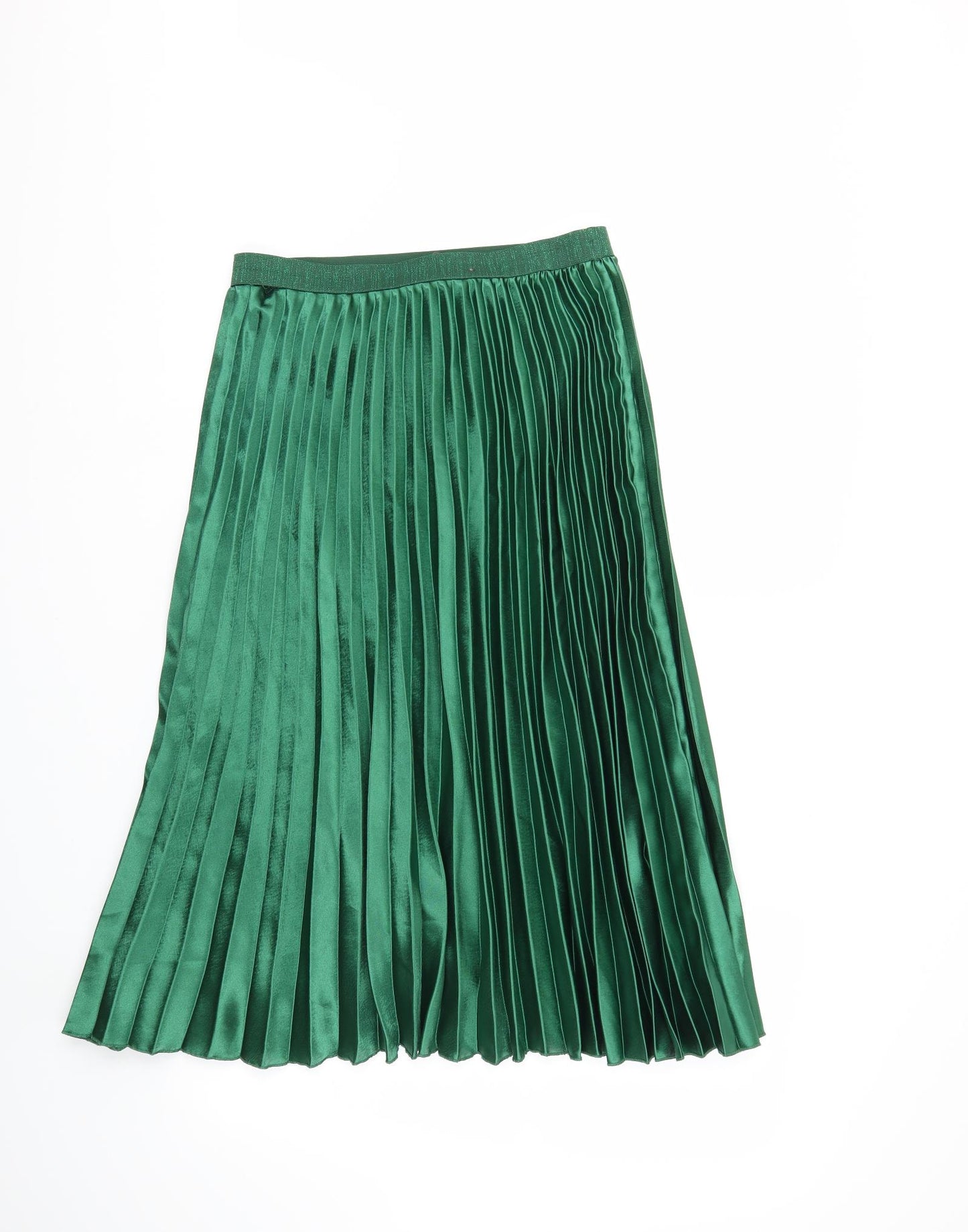 Primark Womens Green   Pleated Skirt Size 14