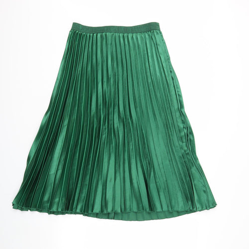 Primark Womens Green   Pleated Skirt Size 14
