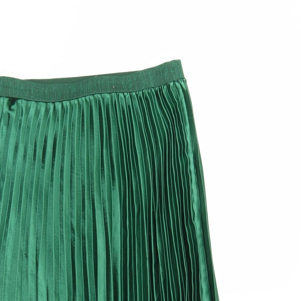 Primark Womens Green   Pleated Skirt Size 14