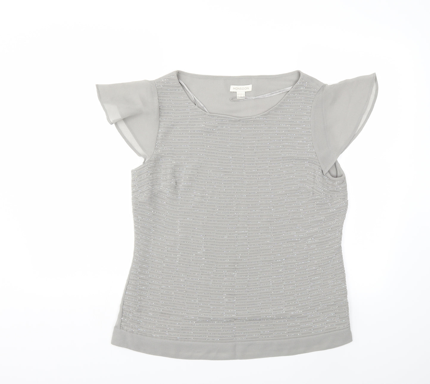 mosnoon Womens Grey   Basic Blouse Size 14