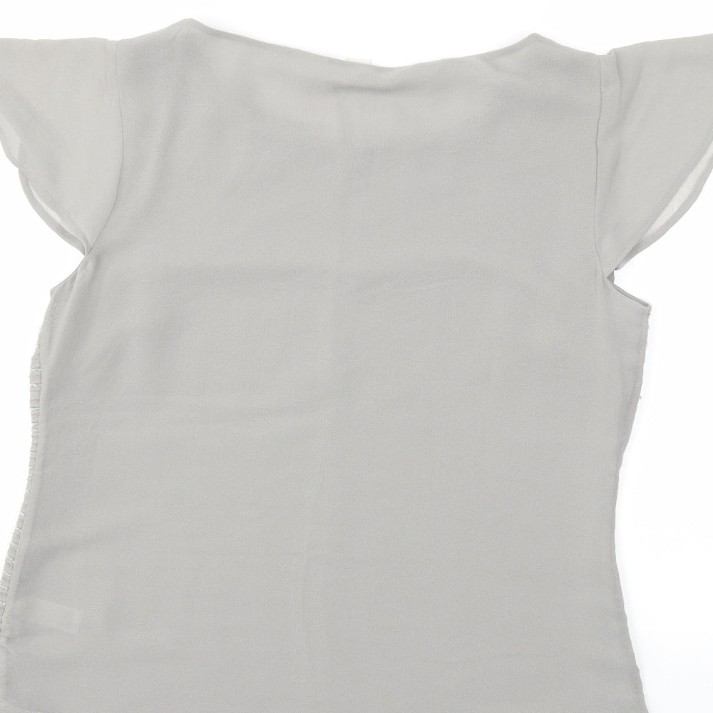 mosnoon Womens Grey   Basic Blouse Size 14