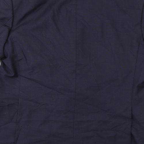 Marks and Spencer Mens Blue Check  Jacket Suit Jacket Size 42
