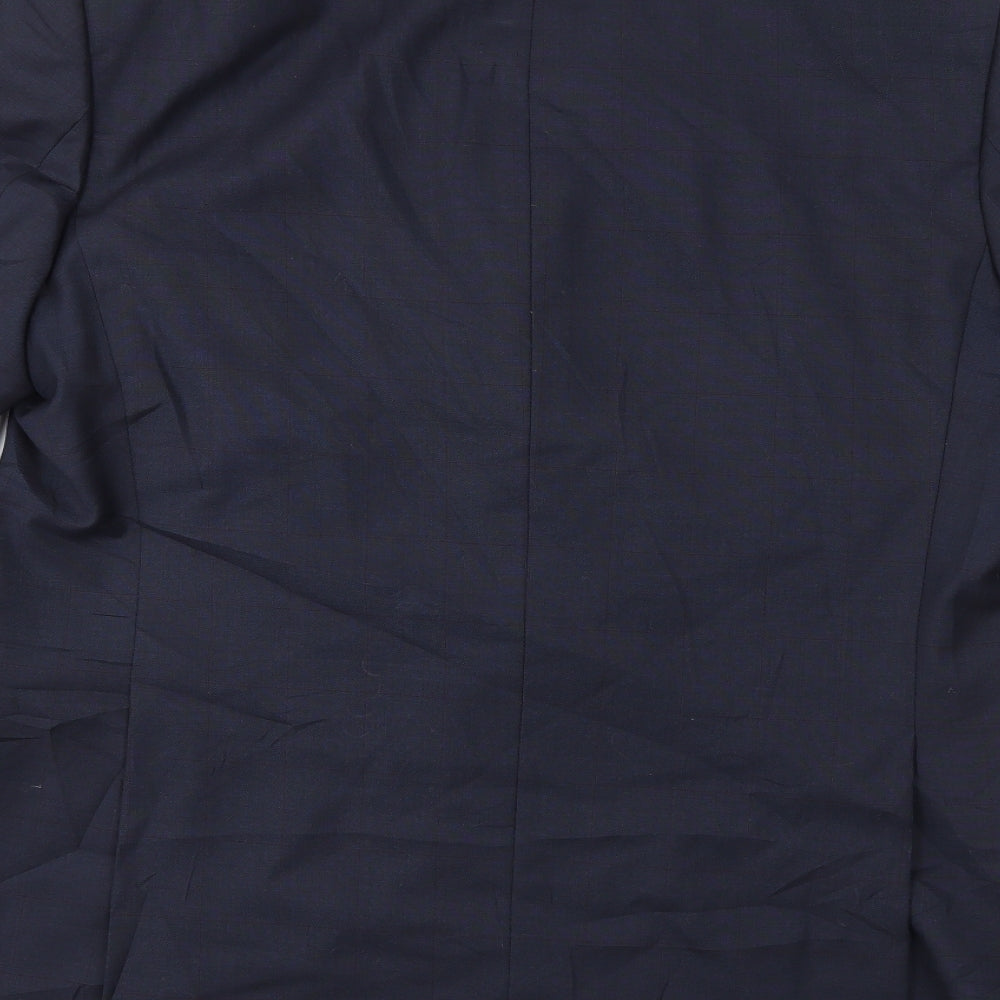 Marks and Spencer Mens Blue Check  Jacket Suit Jacket Size 42