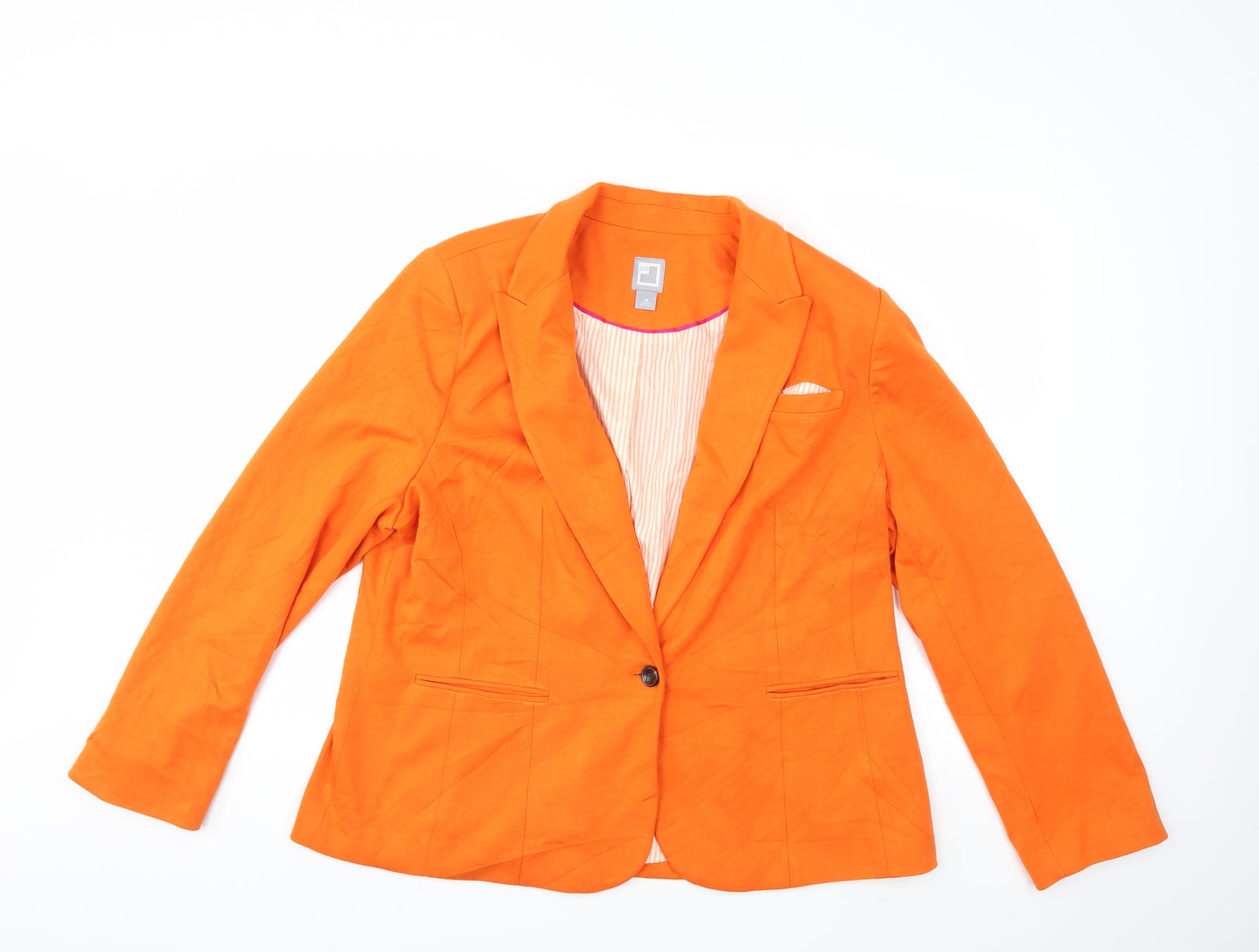 jcp Womens Orange   Jacket Blazer Size XL