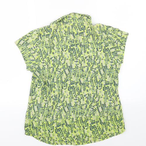 White Stuff Womens Green   Basic Button-Up Size 10  - Leaf Print