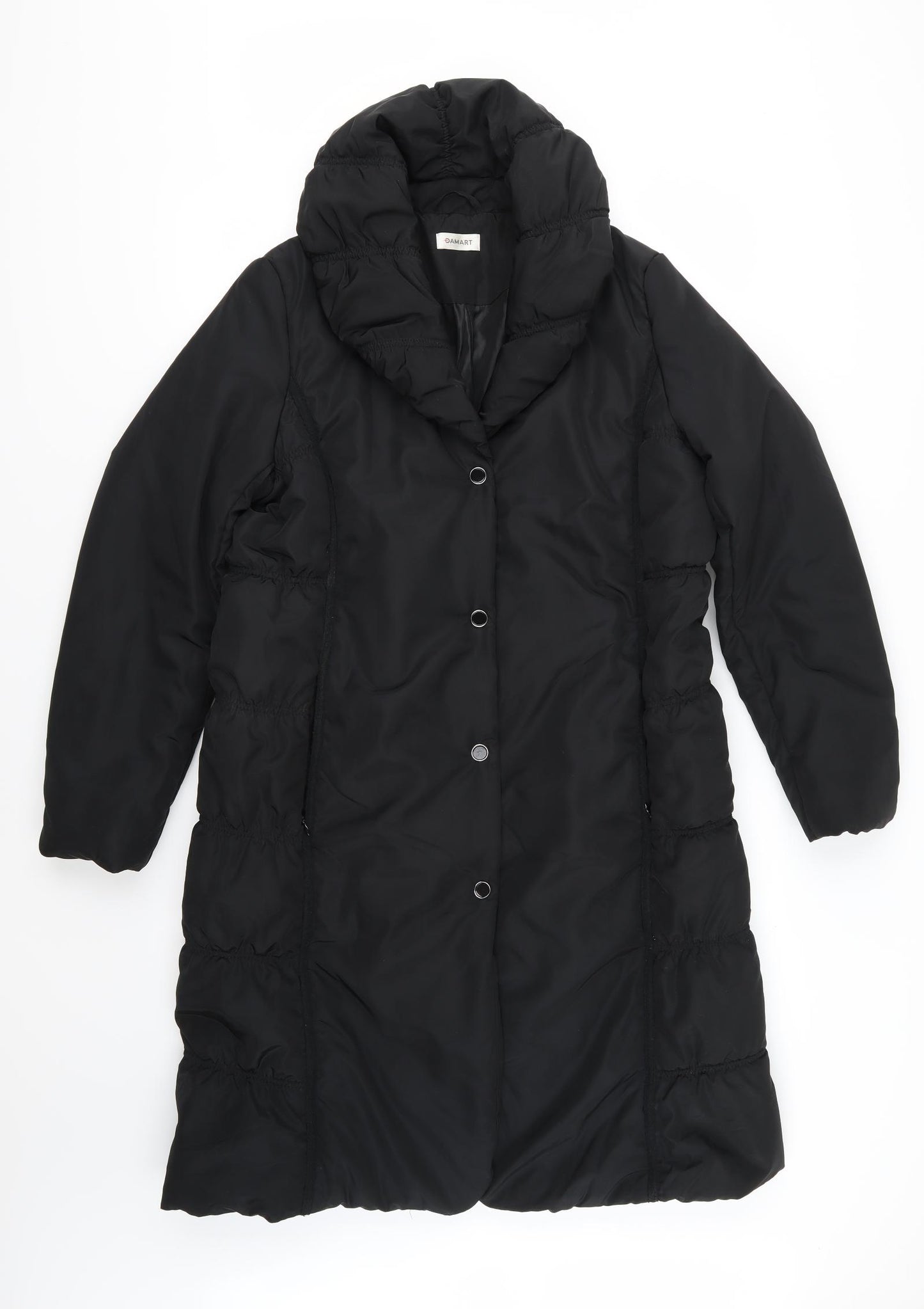 Damart Womens Black   Overcoat Coat Size 10