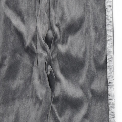 Preworn Womens Grey Striped Velour  Pyjama Pants Size 10