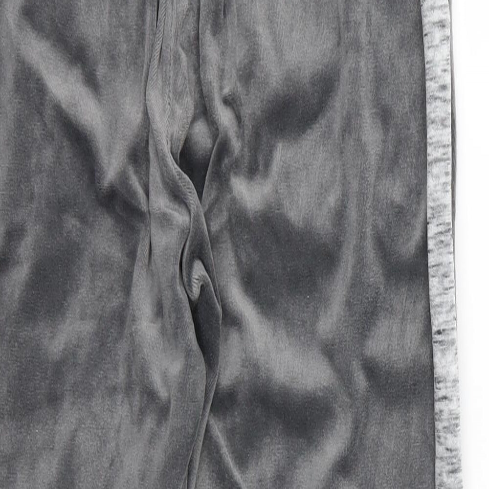 Preworn Womens Grey Striped Velour  Pyjama Pants Size 10