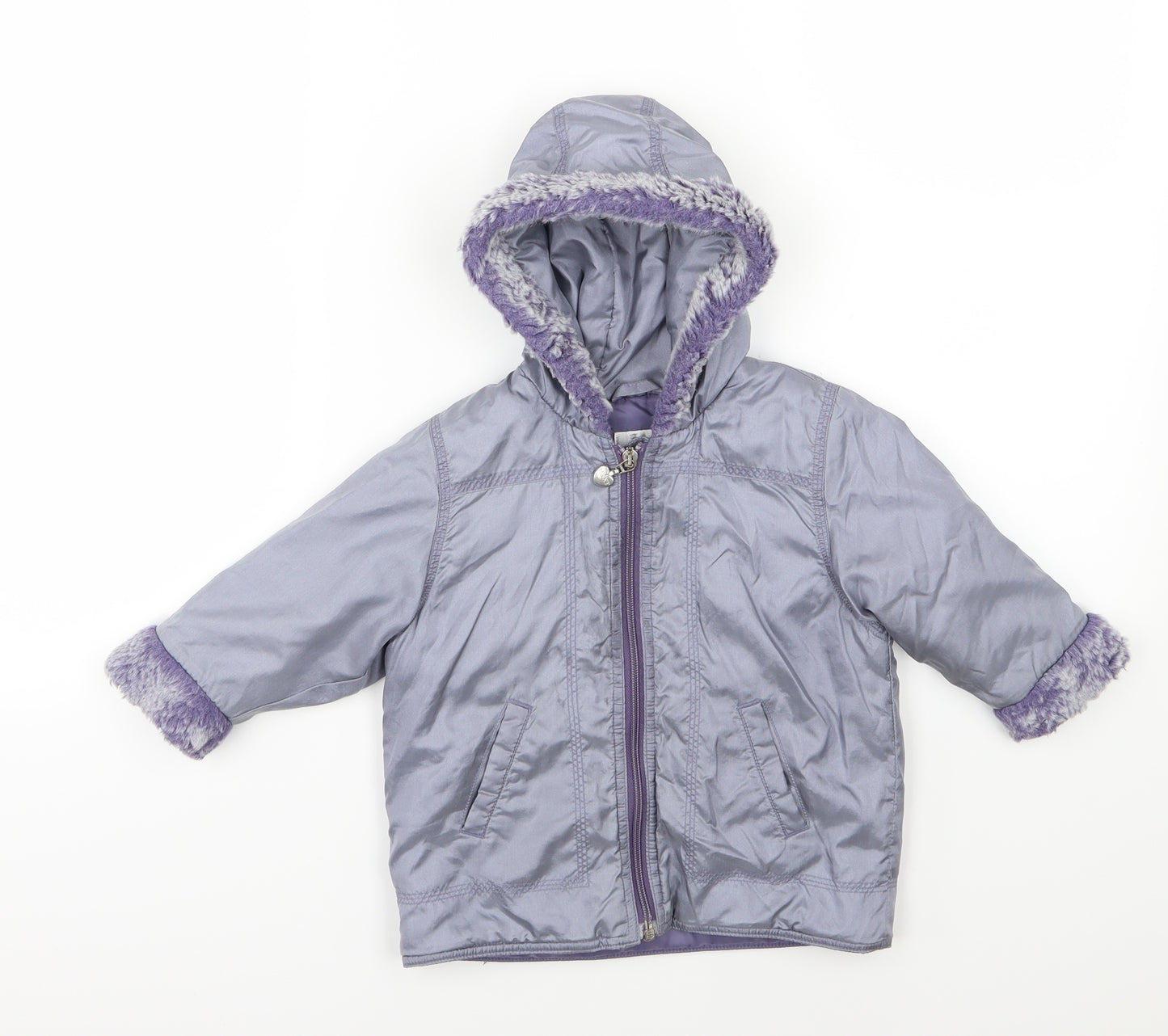 NEXT Girls Purple   Basic Coat Coat Size 12-18 Months
