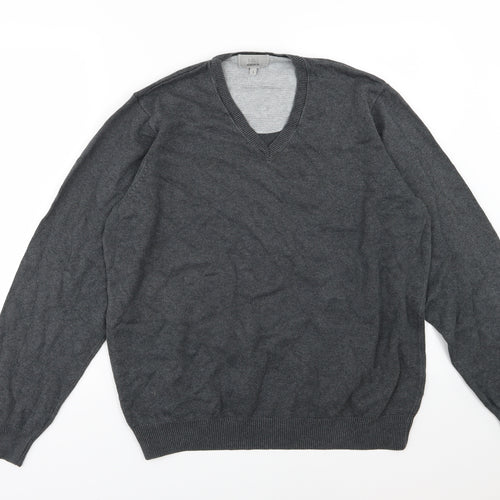 Marks and Spencer Mens Grey  Knit Pullover Jumper Size L