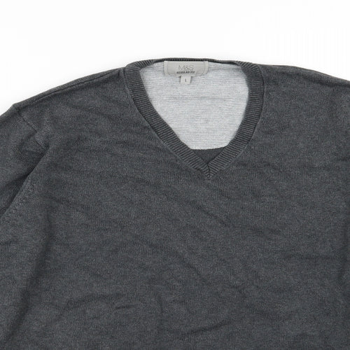 Marks and Spencer Mens Grey  Knit Pullover Jumper Size L