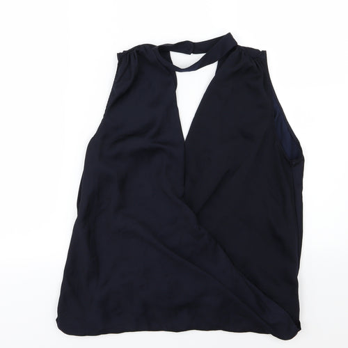 New Look Womens Blue  Chiffon Basic Blouse Size 12