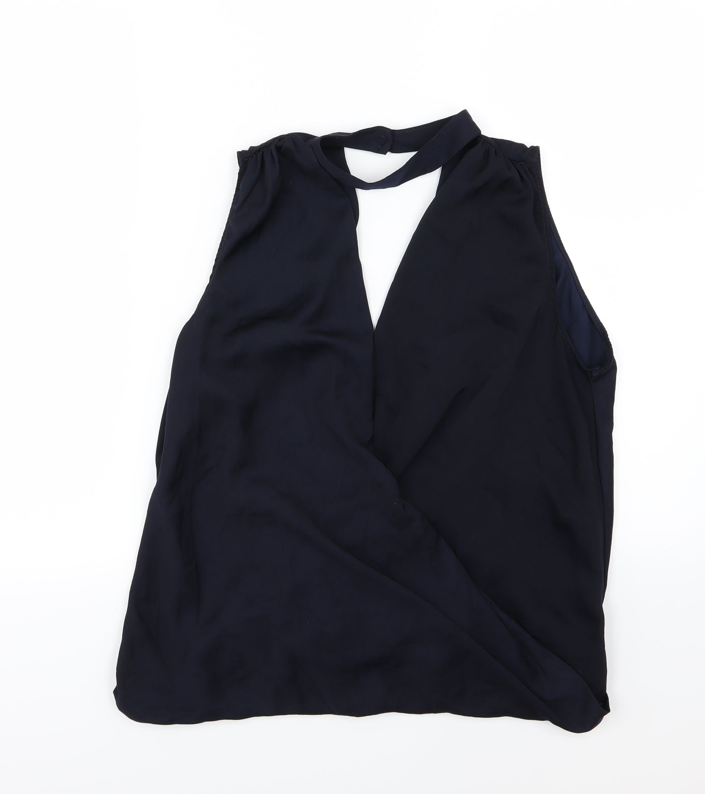 New Look Womens Blue  Chiffon Basic Blouse Size 12