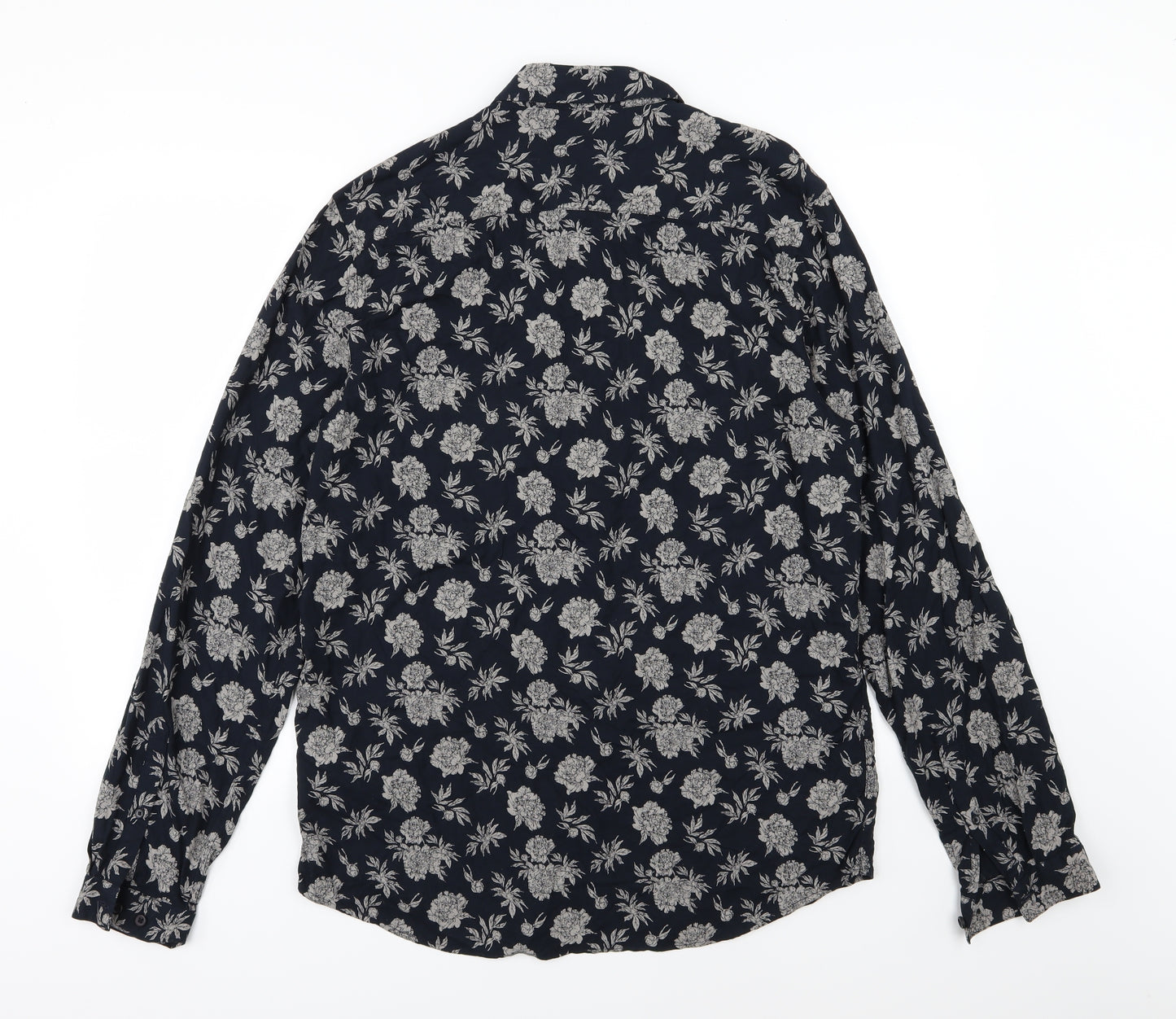 ASOS Mens Blue Floral   Button-Up Size L