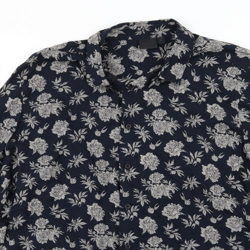 ASOS Mens Blue Floral   Button-Up Size L