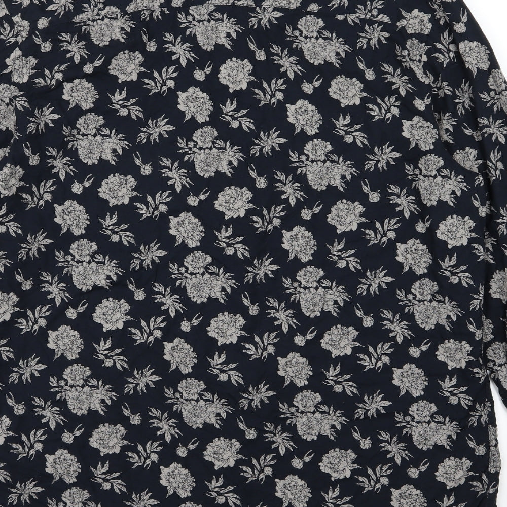 ASOS Mens Blue Floral   Button-Up Size L