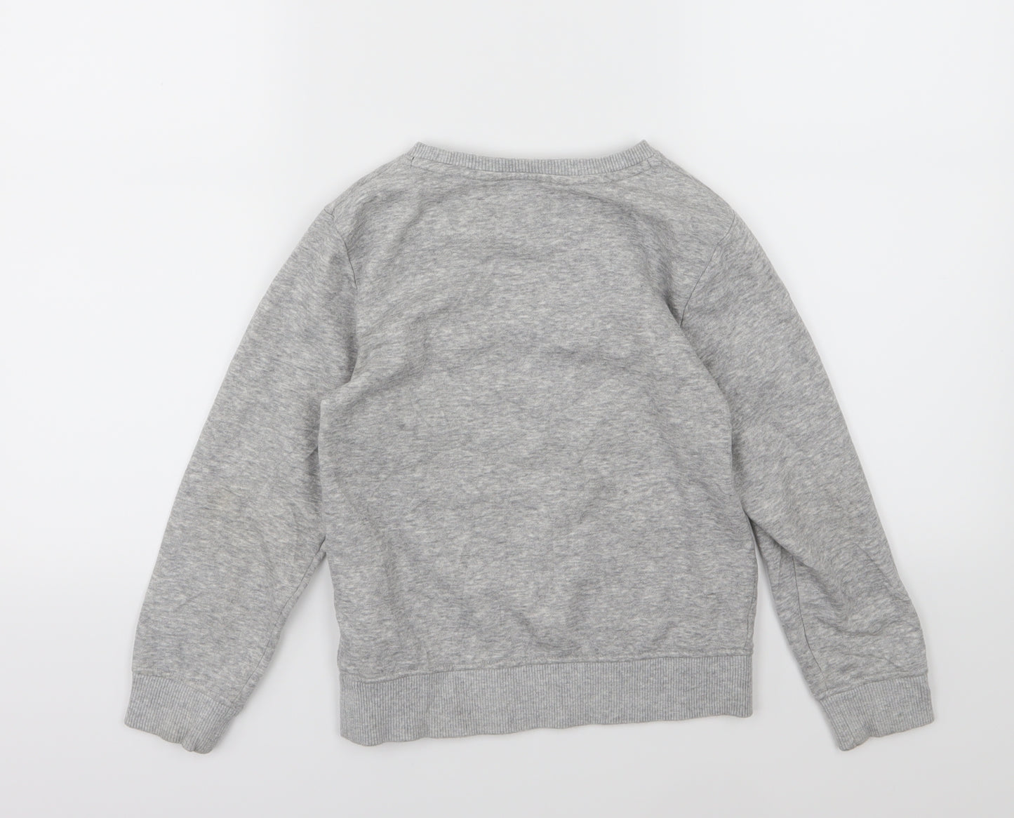 H&M Boys Grey  Jersey Pullover Sweatshirt Size 6-7 Years  - Tiger