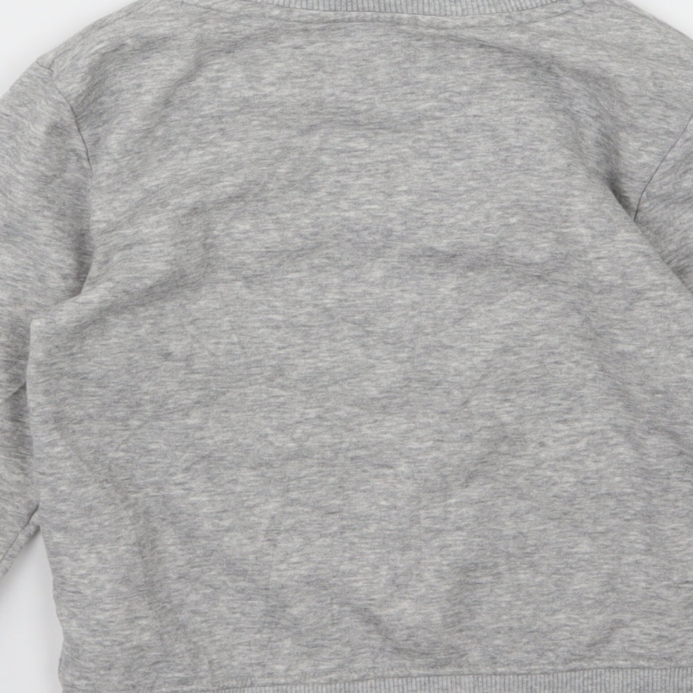 H&M Boys Grey  Jersey Pullover Sweatshirt Size 6-7 Years  - Tiger