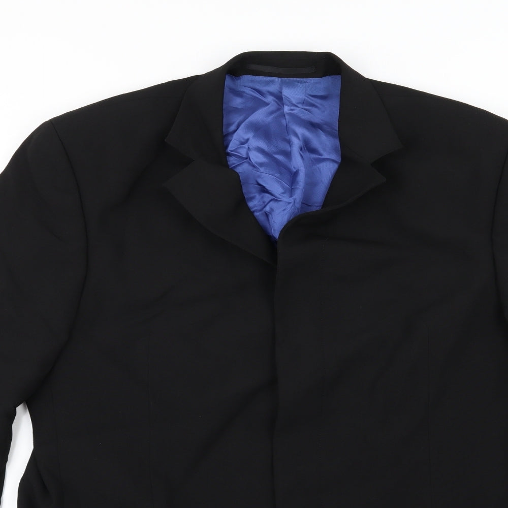 Hugo James Mens Black   Jacket Suit Jacket Size 44