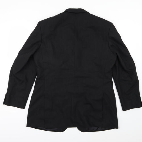 Marks and Spencer Mens Black Striped  Jacket Suit Jacket Size 40
