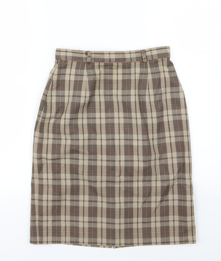Essentials Womens Brown Striped  Straight & Pencil Skirt Size 26 in