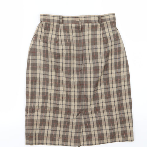 Essentials Womens Brown Striped  Straight & Pencil Skirt Size 26 in