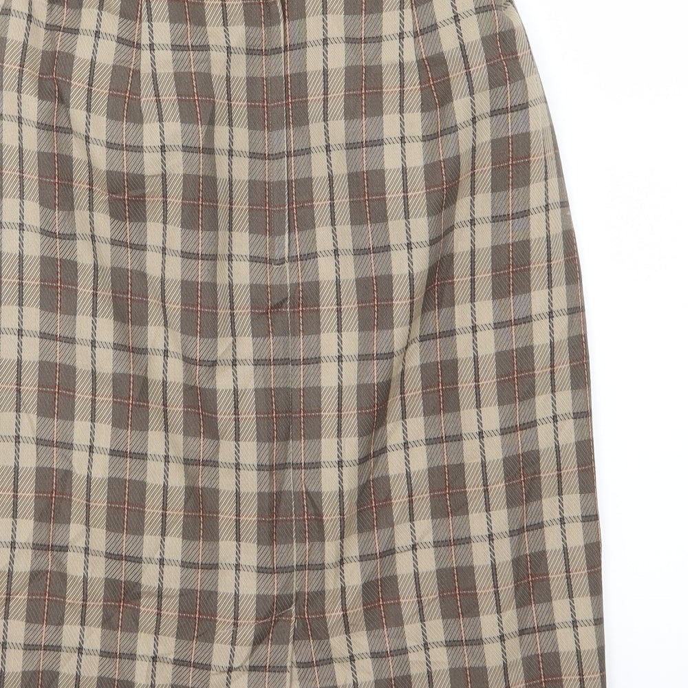 Essentials Womens Brown Striped  Straight & Pencil Skirt Size 26 in