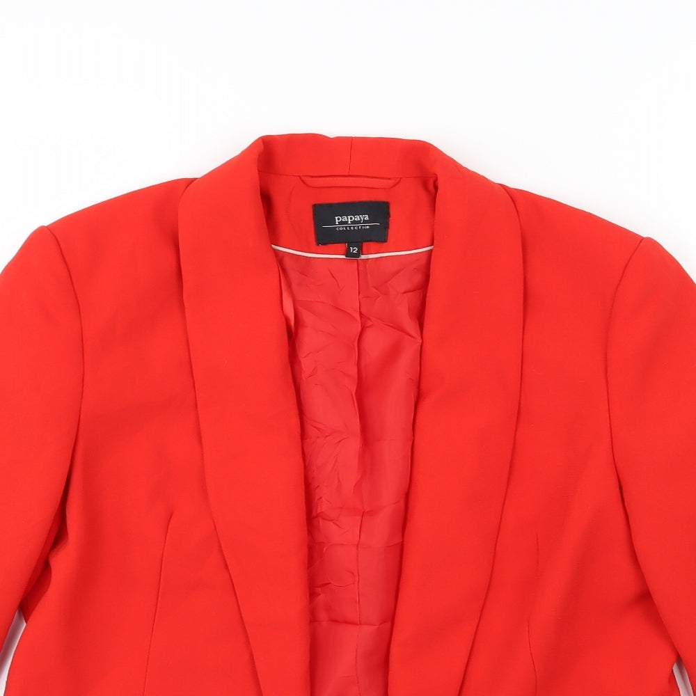Papaya Womens Red   Jacket Blazer Size 12