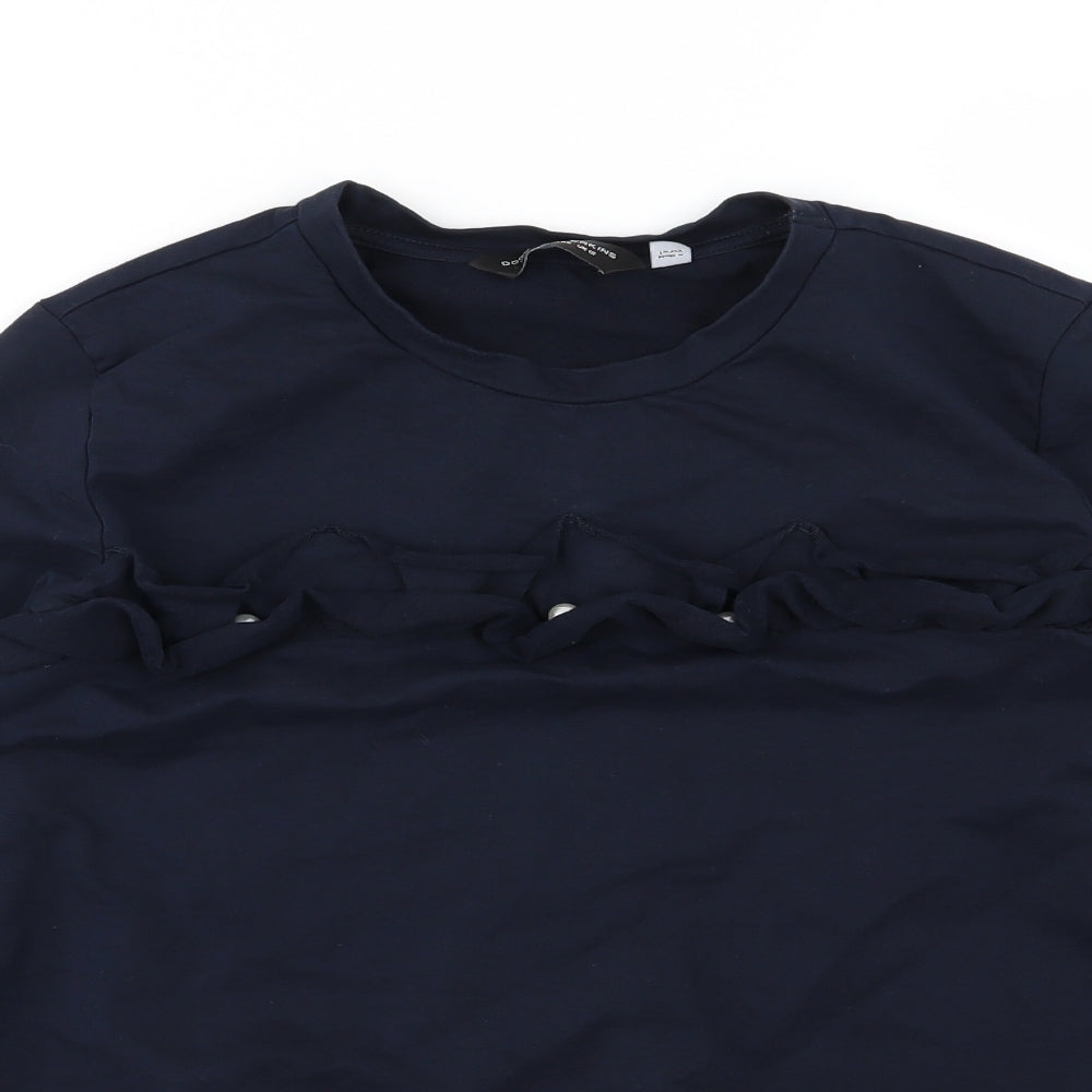 Dorothy Perkins Womens Blue  Jersey Pullover Sweatshirt Size 12