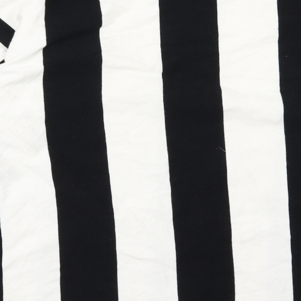 Toffs Mens Black Striped Jersey Pullover Sweatshirt Size S