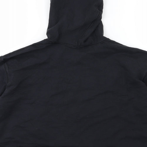 adidas Womens Black  Jersey Pullover Hoodie Size 10  - Cropped