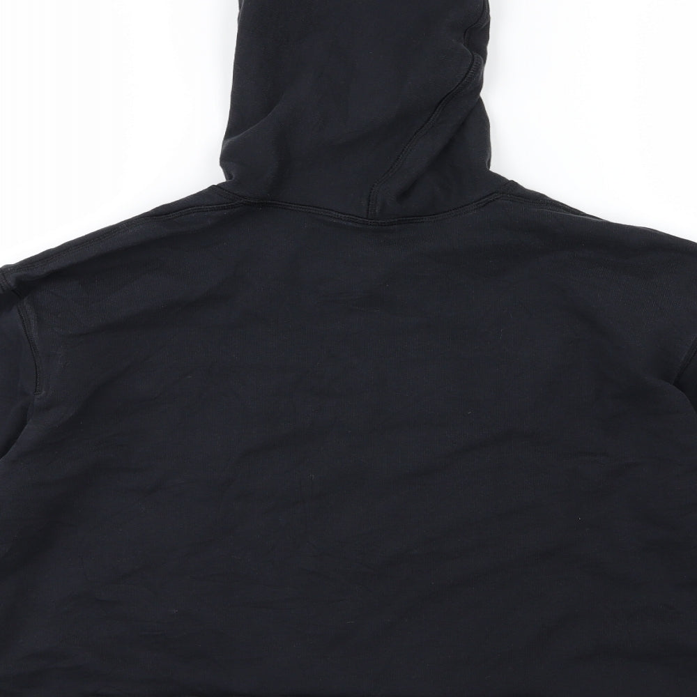 adidas Womens Black  Jersey Pullover Hoodie Size 10  - Cropped