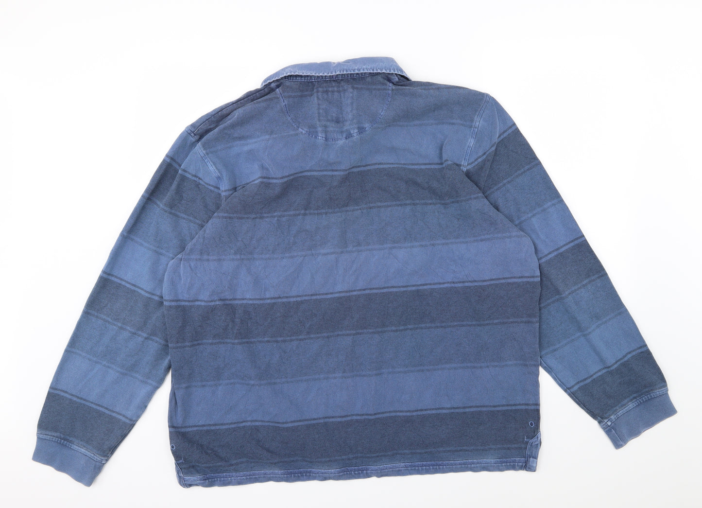 Marks and Spencer Mens Blue Striped   Polo Size XL