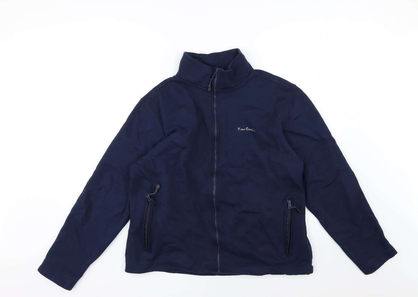 Pierre Cardin Mens Blue  Jersey Full Zip Sweatshirt Size L