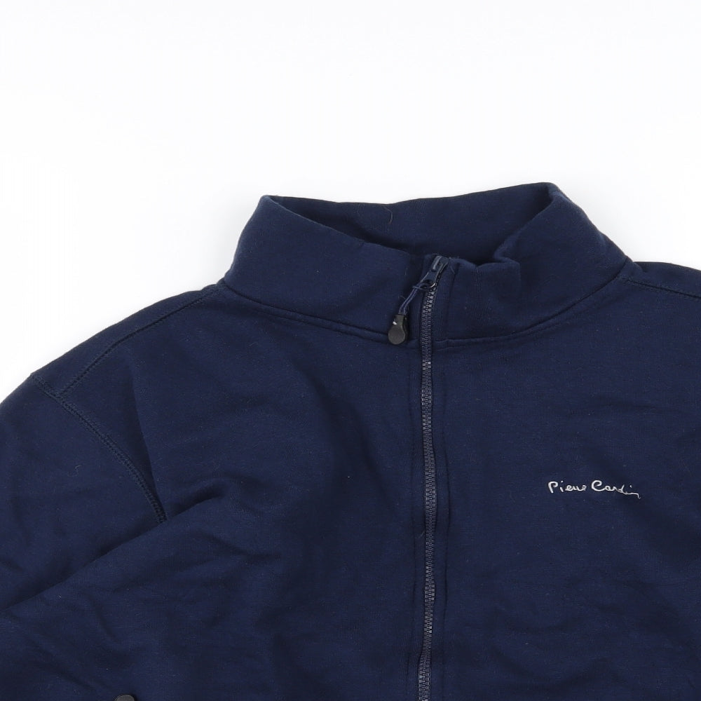 Pierre Cardin Mens Blue  Jersey Full Zip Sweatshirt Size L