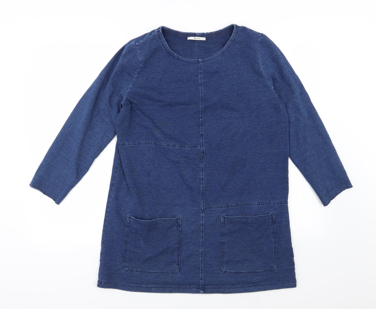 TU Womens Blue  Denim A-Line  Size 14