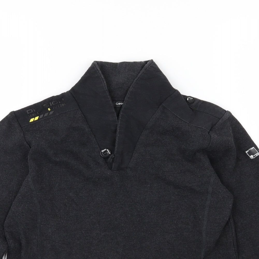 George Boys Grey  Knit Pullover Jumper Size 12-13 Years