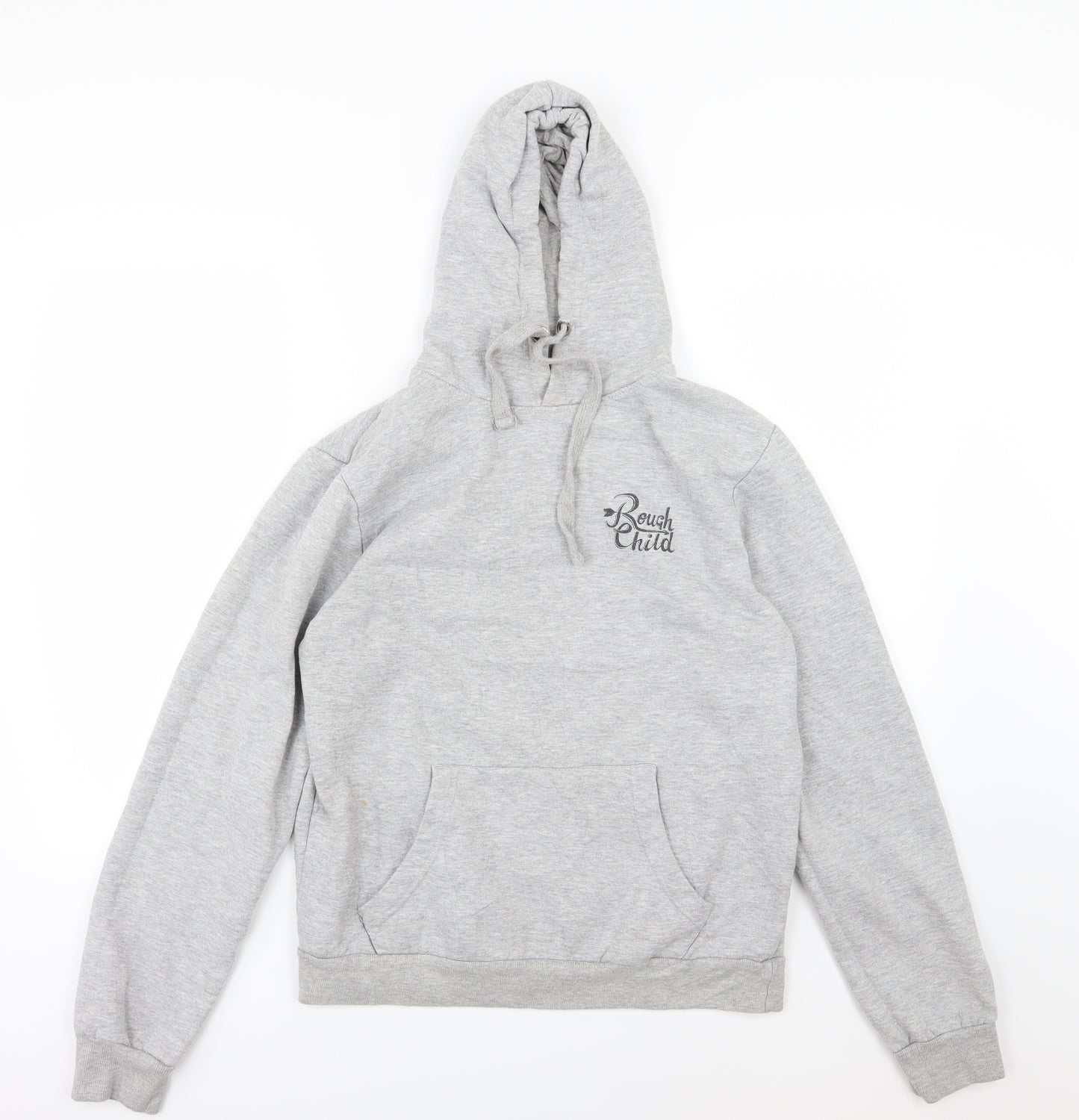 Rough Child Mens Grey  Jersey Pullover Hoodie Size M