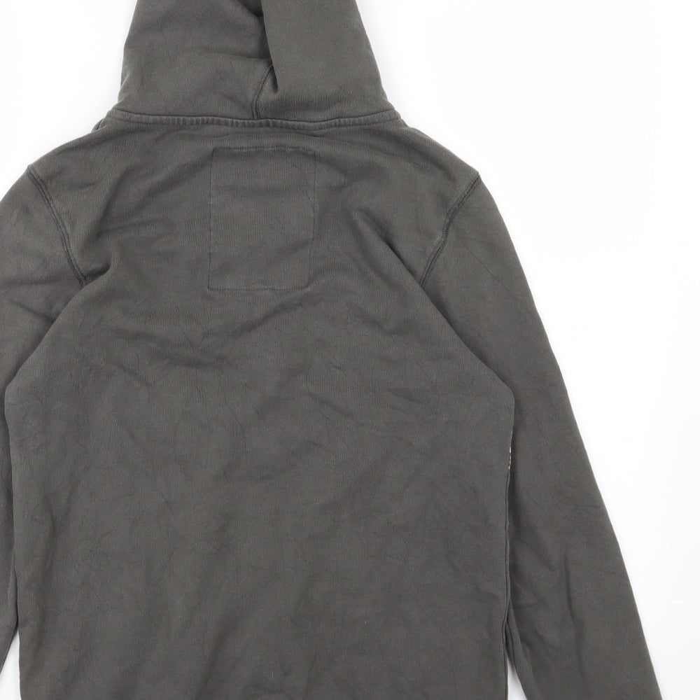 Animal Womens Grey Geometric Jersey Full Zip Hoodie Size 10